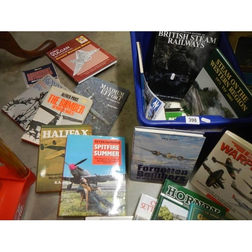 398 - A box of Railway and aircraft related books.