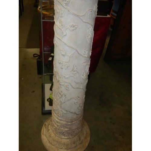 403 - A tall Grecian style column, 124 cm tall. COLLECT ONLY.