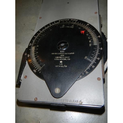 412 - 1930s Course and Speed Calculator Mk II for aircraft navigation. Made by H Hughes and Sons Ltd (Seri... 