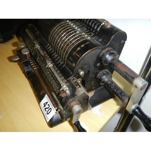 420 - Marchant Mechanical Calculator (not working)