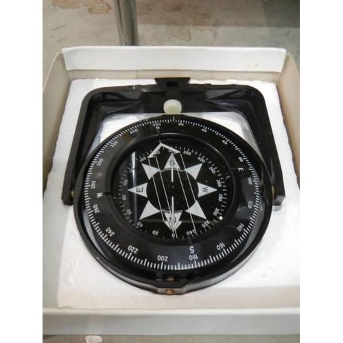 423 - ‘Bosun’ ships compass in original packing unused (1970s) for Heath Marine. Catalogue 42061