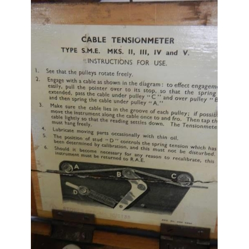 435 - A cable tension meter, type S.M.E, Mk V, Serial No. 539.