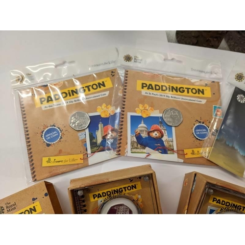 200M - Two boxed Paddington 2019 silver proof coins 'At the Tower' and 'At St. Paul's' 2 sealed Paddington ... 