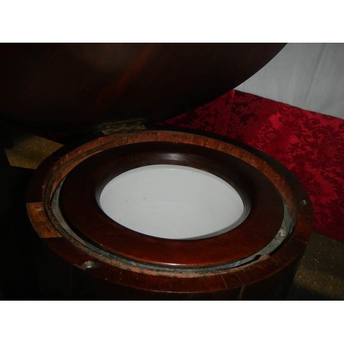 476 - A Victorian mahogany circular commode. COLLECT ONLY.