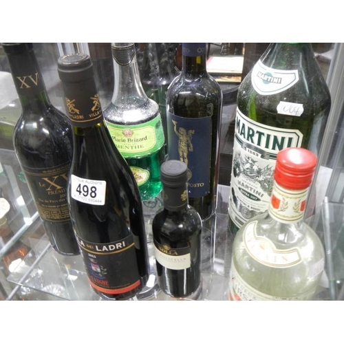 498 - Six bottles of assorted wines etc.,