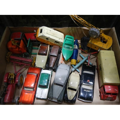 526 - A quantity of die cast Dinky toys including Guy Van, Rolls Royce, Triumph Herald etc.,