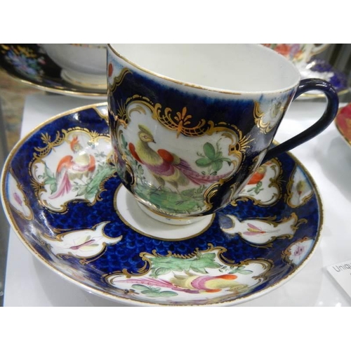 543 - Four fine china tea cups and saucers including Aynsley.