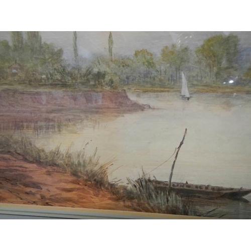 572 - A mid 20th century framed and glazed watercolour signed L Lewis, 60 x 40 cm.