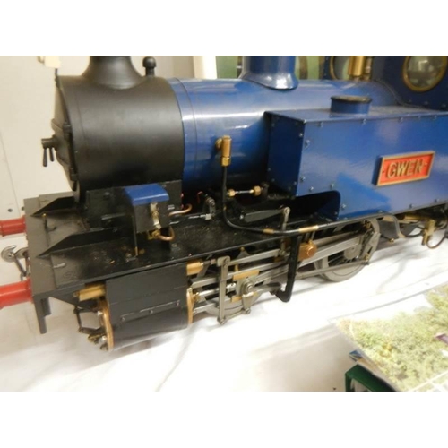 587 - A scratch built steam engine 'GWEN' with a coal trailer.