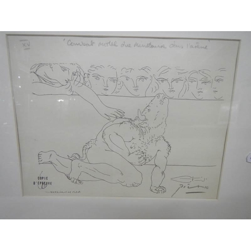 623 - Pablo Picasso (1881-1973) Print from the Vollard Suite, titled, stamped and signed in pencil. No pro... 