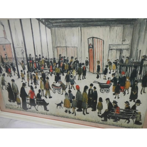 638 - Laurence Stephen Lowry (1887-1976) Lithograph in colours on wove paper entitled ‘Punch & Judy’ (SP21... 