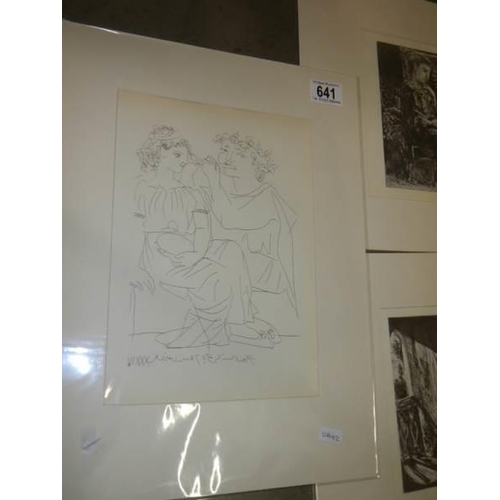 641 - Pablo Picasso (1881-1973) Collection of 6 x prints mainly nudes circa 1956 Vollard suite. All mounte... 