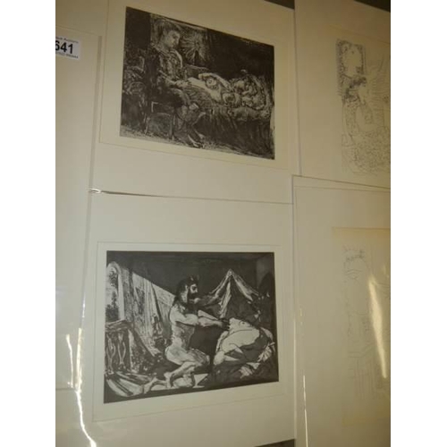 641 - Pablo Picasso (1881-1973) Collection of 6 x prints mainly nudes circa 1956 Vollard suite. All mounte... 