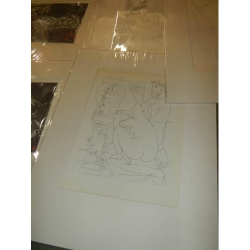 641 - Pablo Picasso (1881-1973) Collection of 6 x prints mainly nudes circa 1956 Vollard suite. All mounte... 