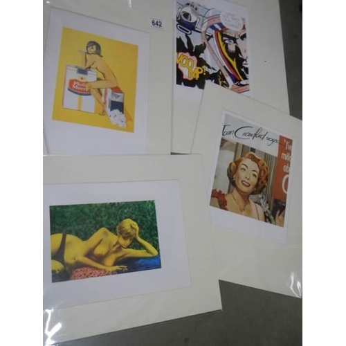 642 - Collection of 9 pop art prints circa 1990s artist's include Robert Indiana (LOVE), David Hockney (MY... 