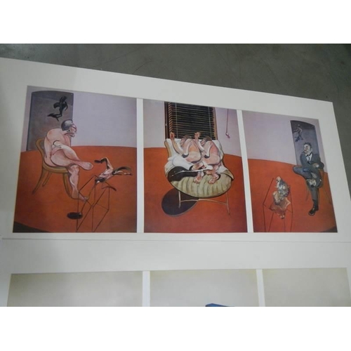 646 - Francis Bacon (1909-1992) 2 x large triptych prints, triple gatefolds, published in 1976. Both mount... 