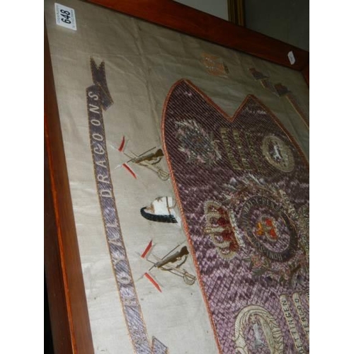 648 - A WW1 silk embroidery, 65 x 57 cm.