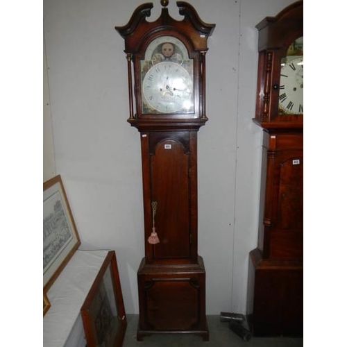 651 - A good 8 day painted dial Long case clock by Wm Johnfon, Winchcombe.