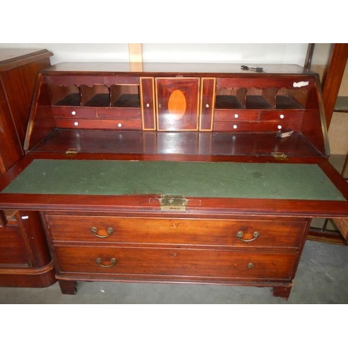 674 - A mid Victorian mahogany bureau,