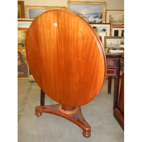 678 - A Victorian mahogany circular tip top table.