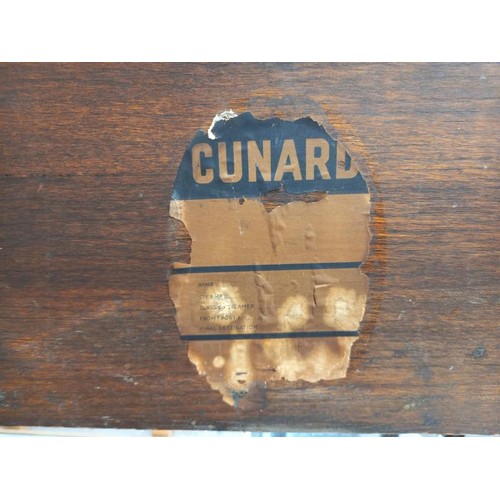 317 - 3 marine collectables being oak Cunard desk tidy, treen bowl from SS Gt Britain and white metal asht... 