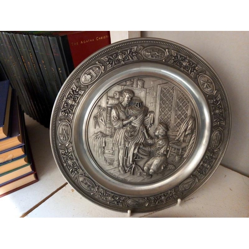 1408 - 3 Bradex circa 1989 German pewter collectors wall plates