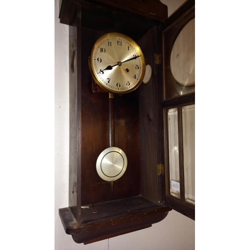 1634 - An Edwardian wall clock, COLLECT ONLY.