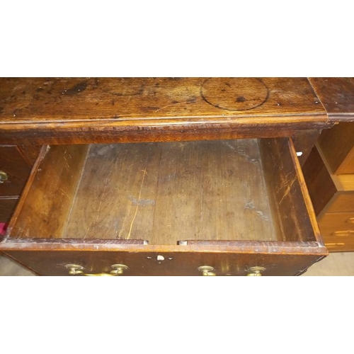 1635 - A Georgian oak dresser, depth at deepest 51cm, 195cm width, 204cm height