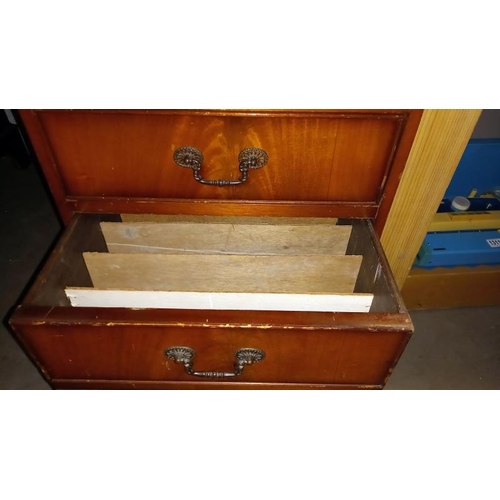 1677 - A mahogany double pedestal desk with leather inset top, COLLECT ONLY.