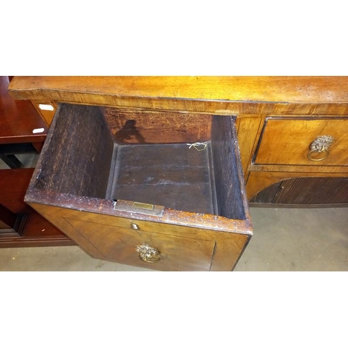 1682 - An Edwardian mahogany sideboard COLLECT ONLY.