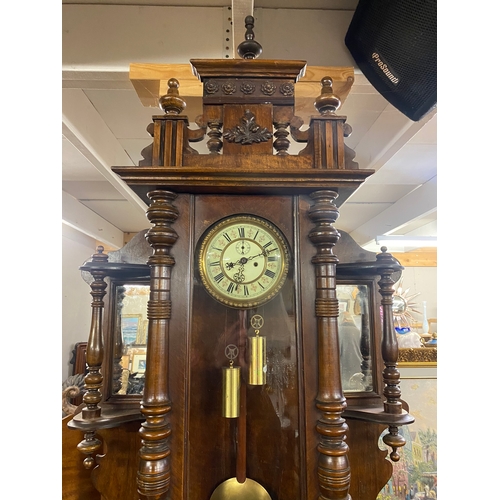 500A - A Vienna wall clock with mirrored side panels