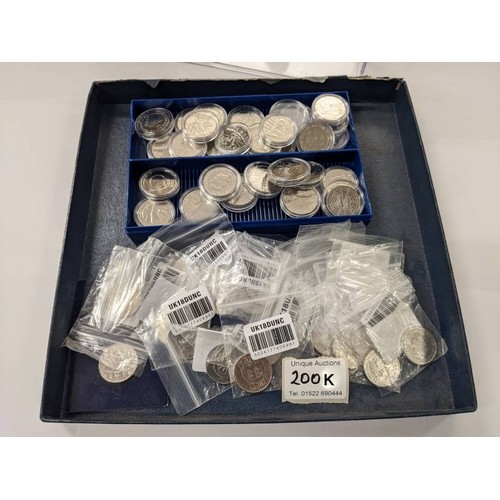 200K - A collection of approximately 52 uncirculated alphabet 10p coins.