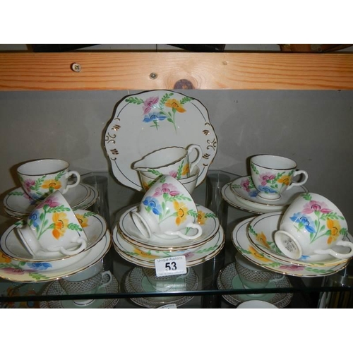 53 - A Delphine part tea set.