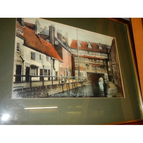 59 - Two framed and glazed Lincoln scenes.