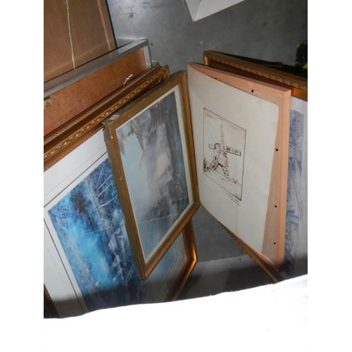 71 - A mixed lot of framed pictures, COLLECT ONLY.