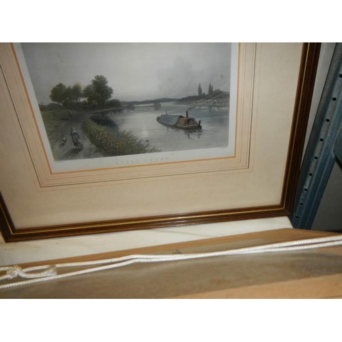 99 - Eight framed and glazed early 20th century engravings. COLLECT ONLY.