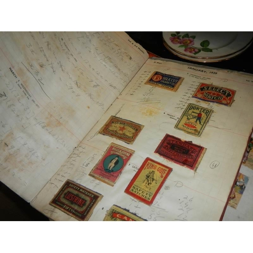 192 - A mixed lot of stamps, match boxes etc.,