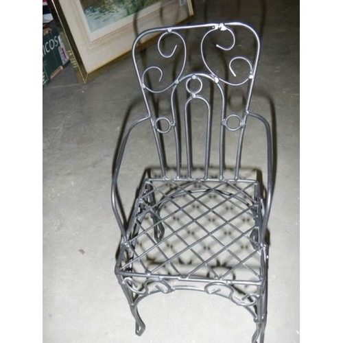 204 - A quantity of metal items including chair. etc.,