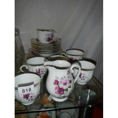 818 - A part china tea set.