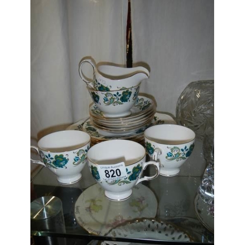 820 - A part china tea set.