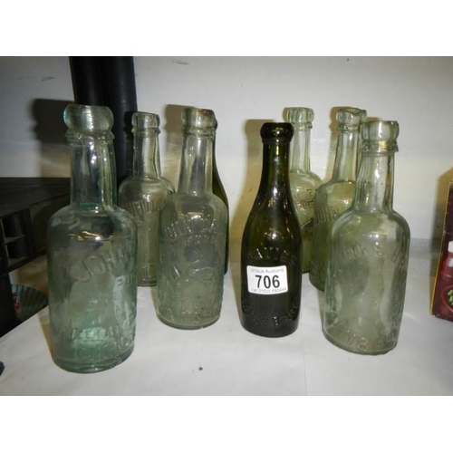 706 - A quantity of vintage bottles, all Gainsborough, most chipped on neck rim.