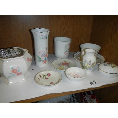 800 - A mixed lot of Royal Doulton and Aynsley porcelain etc.,