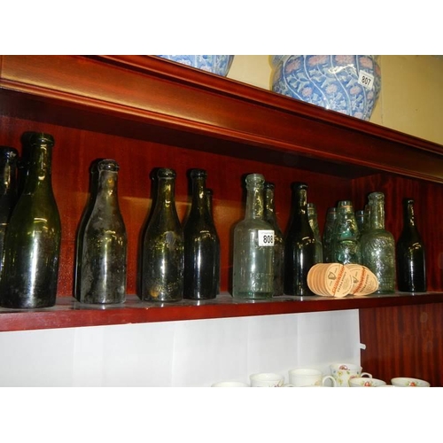 808 - A quantity of old bottles, all Gainsborough.