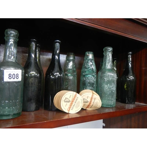 808 - A quantity of old bottles, all Gainsborough.