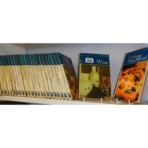 838 - Approximately 25 Cordon bleu cookery books.