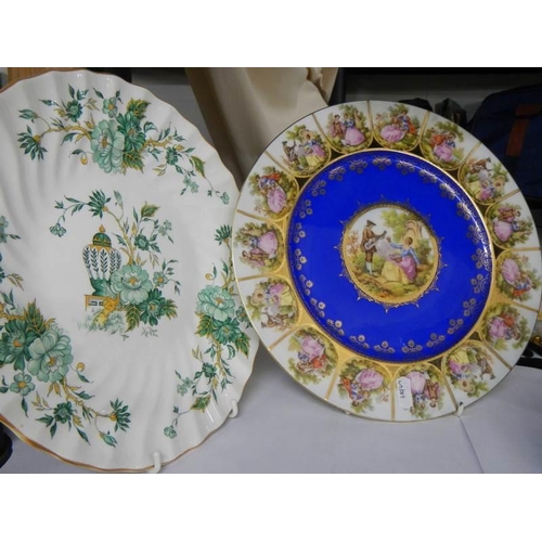 873 - A quantity of collector's cabinet plates, Noritake vase, West German and Delft ewers.