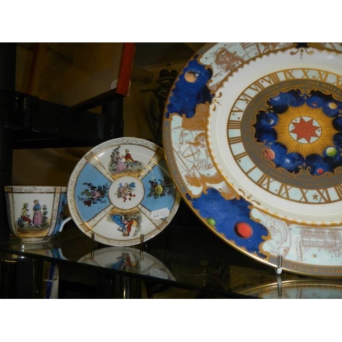 876 - A Royal Worcester 'The Millenium' collector's plates, Rington's Landmarks vase, Adam's Rooster cup &... 