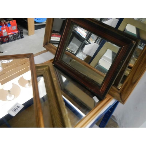 894 - A mixed lot of mirrors in various sizes, COLLECT ONLY.