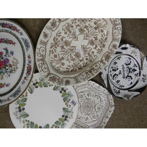 984 - A Royal Worcester Lavinia Blackberry cake stand and other plates.