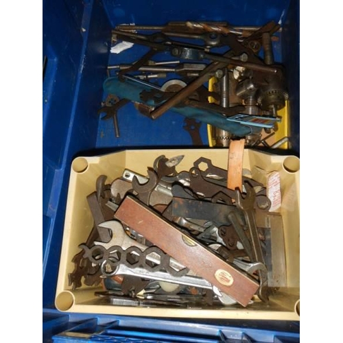 990M - A quantity of drills, spanners, reamers etc.,